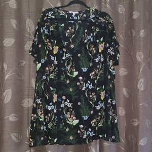 Black Floral Blouse